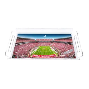 Alabama Crimson Tide -Bryant-Denny Color Panoramic Decorative Serving Tray