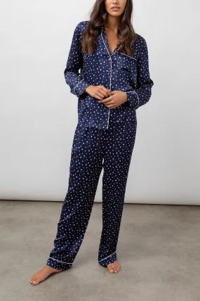 ALBA PAJAMA SET - SATIN MIDNIGHT STARS