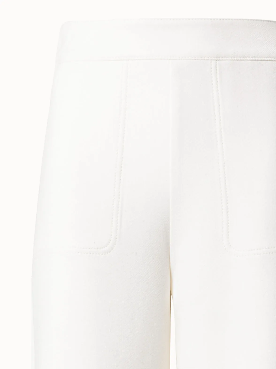 Ankle-Length Cotton Double-Face Pants