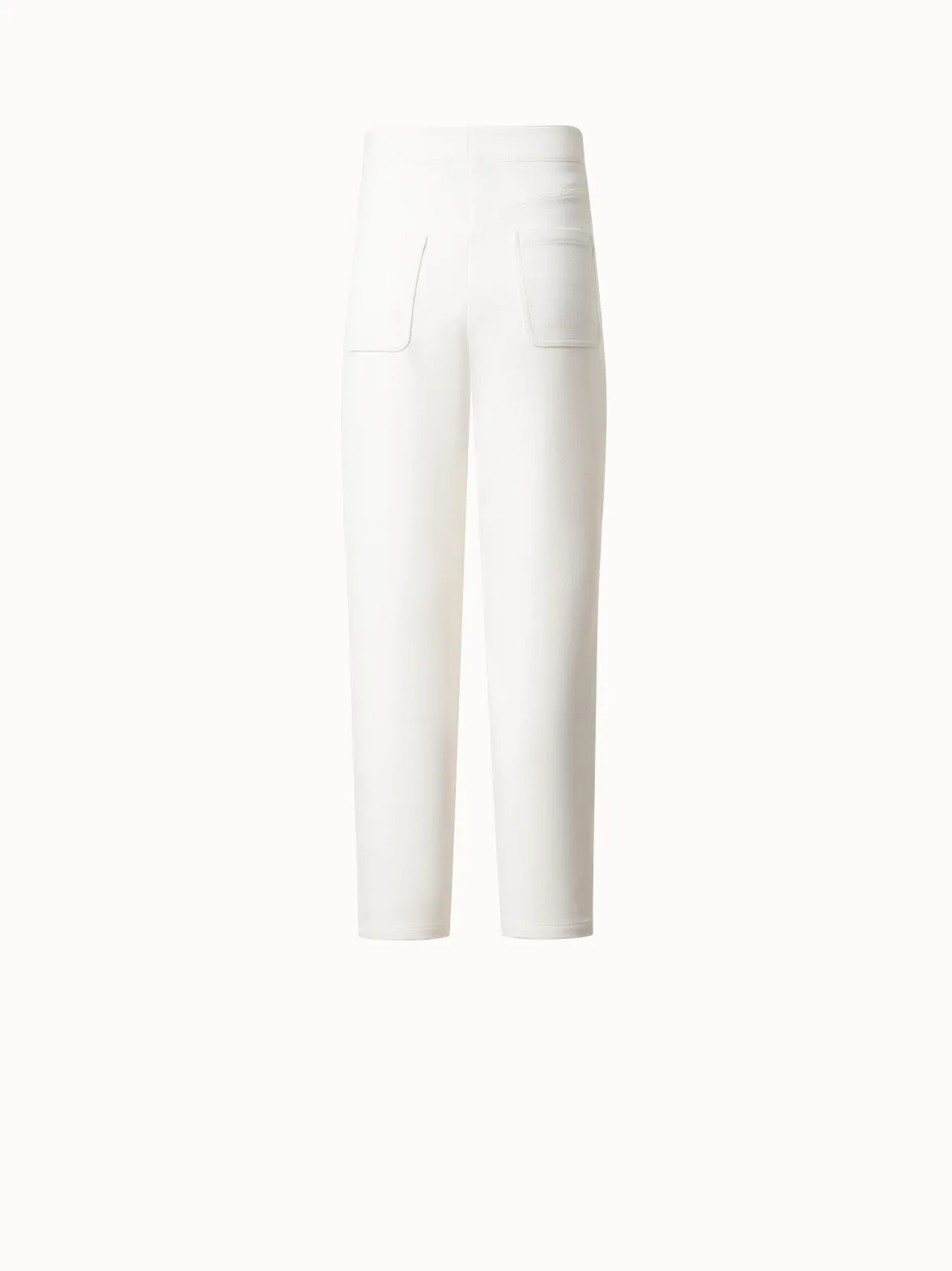 Ankle-Length Cotton Double-Face Pants