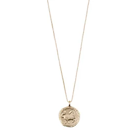 ARIES recycled Zodiac Sign Coin Necklace, gold-plated