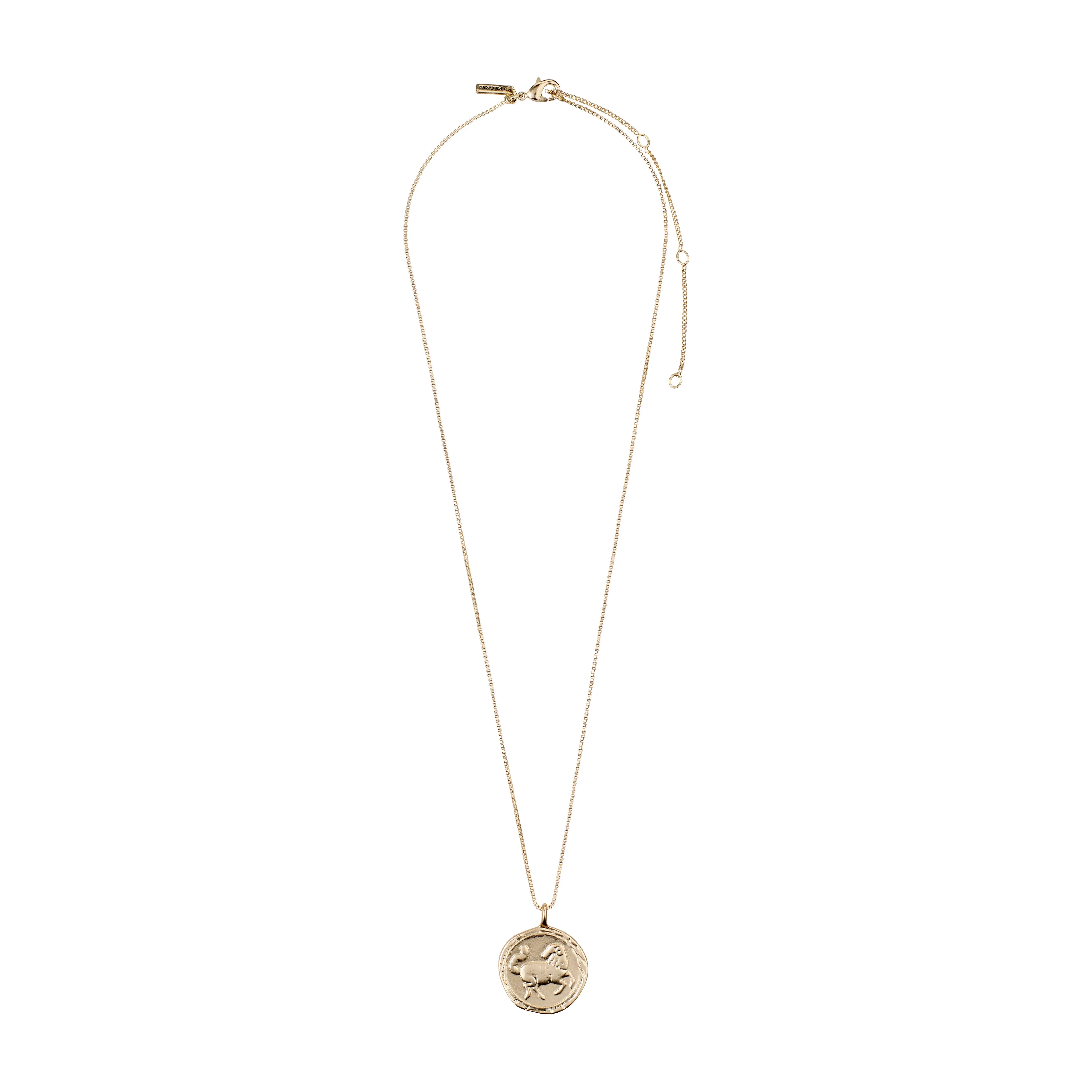 ARIES recycled Zodiac Sign Coin Necklace, gold-plated