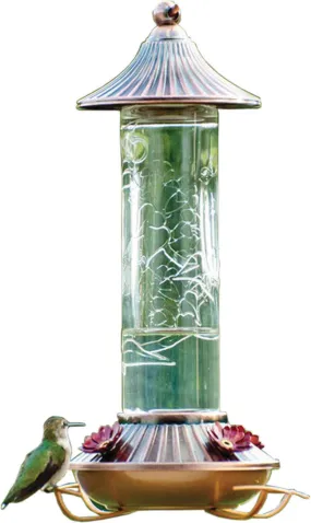 Audubon/woodlink - Embossed Glass Hummingbird Feeder