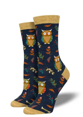 Autumn Owl Women's Bamboo Socks