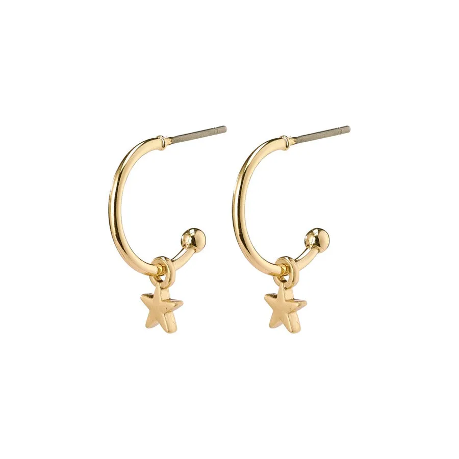 Ava Pi Hoops| Gold Plated