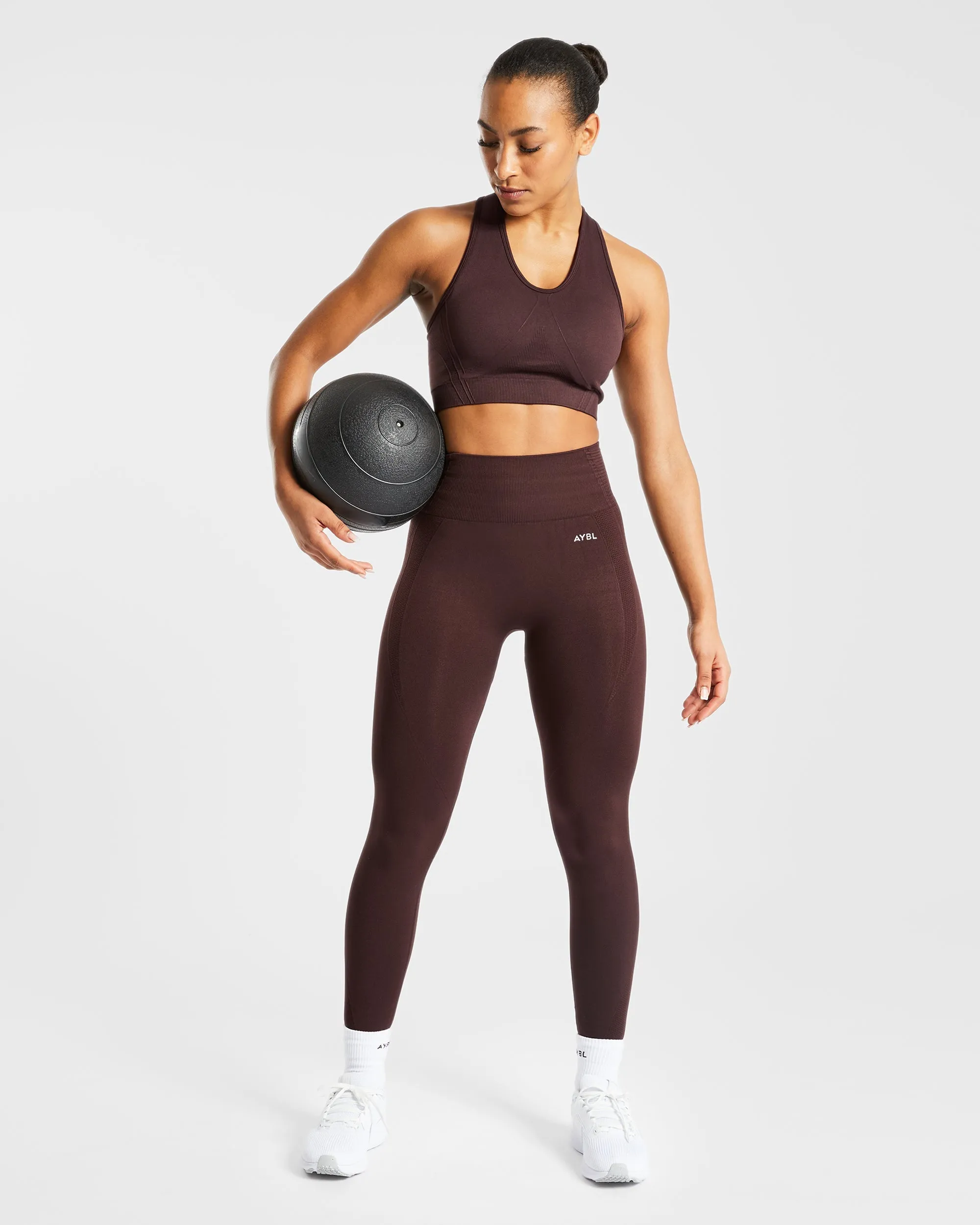 Balance V2 Seamless Sports Bra - Chocolate Brown