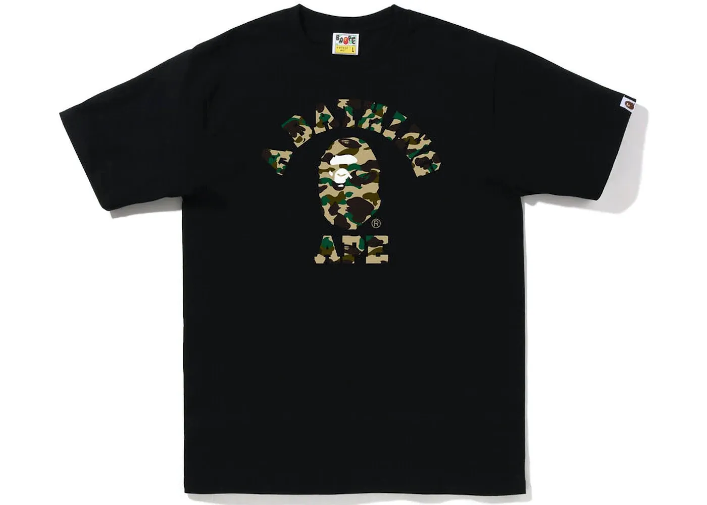 BAPE 1st Camo College Tee (FW22) Black Yellow