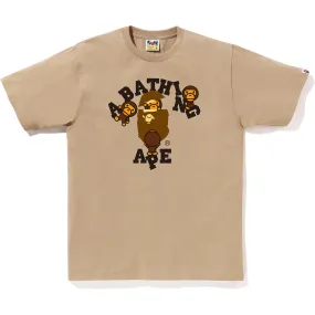 BAPE College Milo Tee Beige