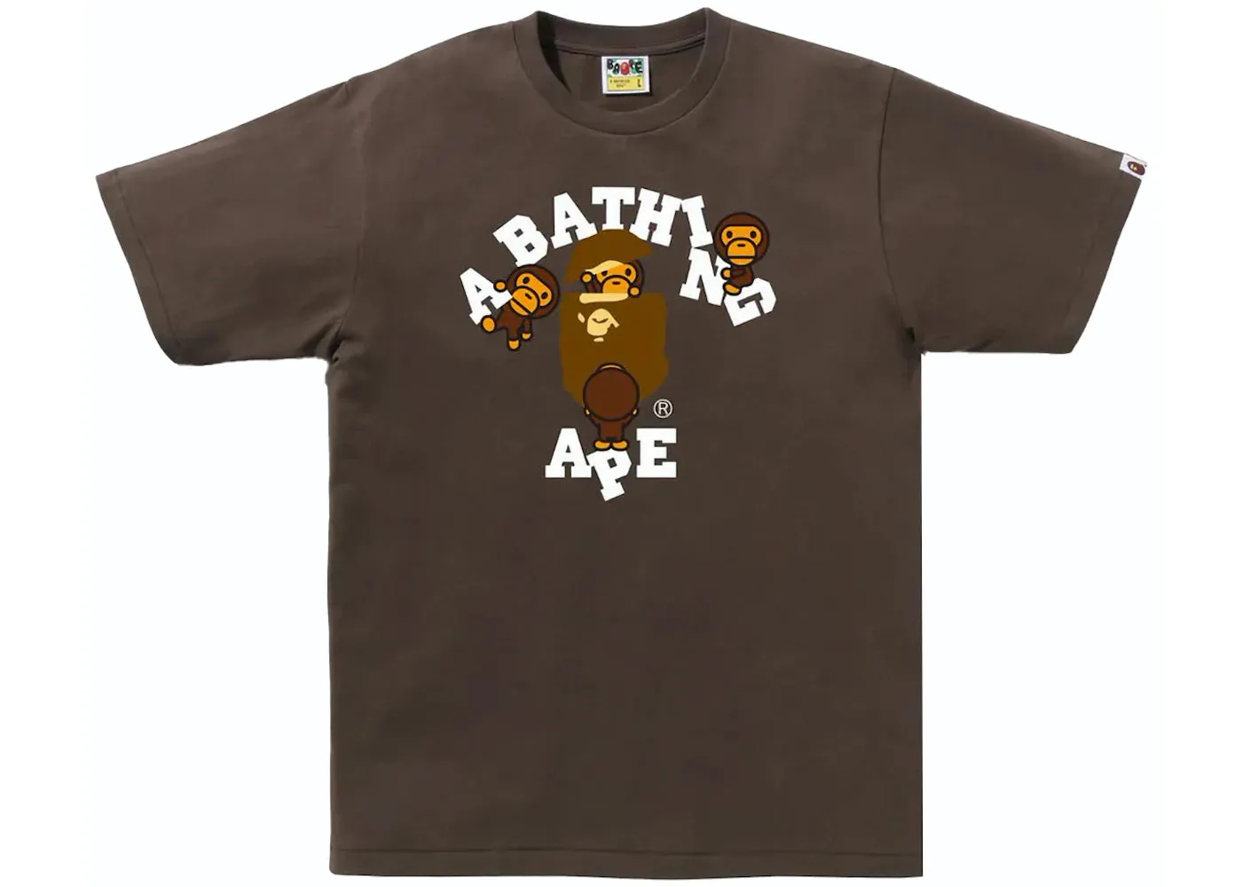 BAPE College Milo Tee Brown