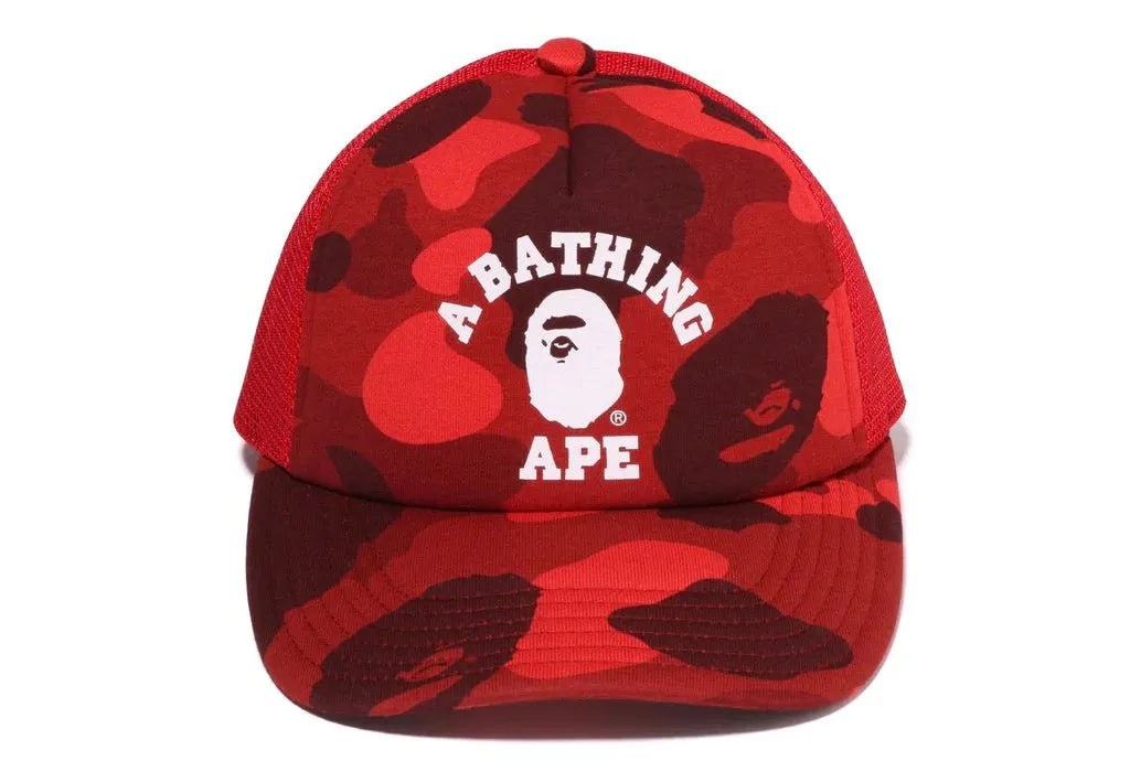 BAPE COLOR CAMO COLLEGE MESH CAP RED