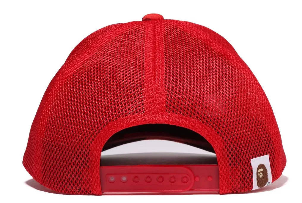 BAPE COLOR CAMO COLLEGE MESH CAP RED