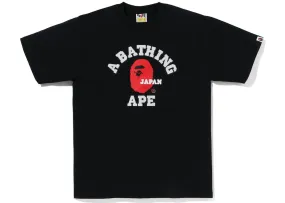 BAPE Japan College Tee Black