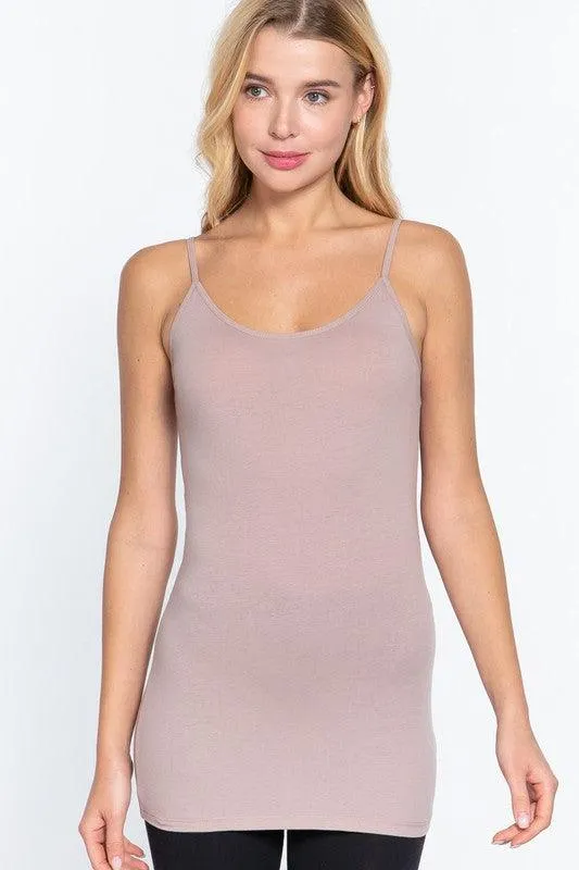 BASIC TUNIC CAMI W/ ADJUSTABLE SPAGHETTI STRAPS LIVE