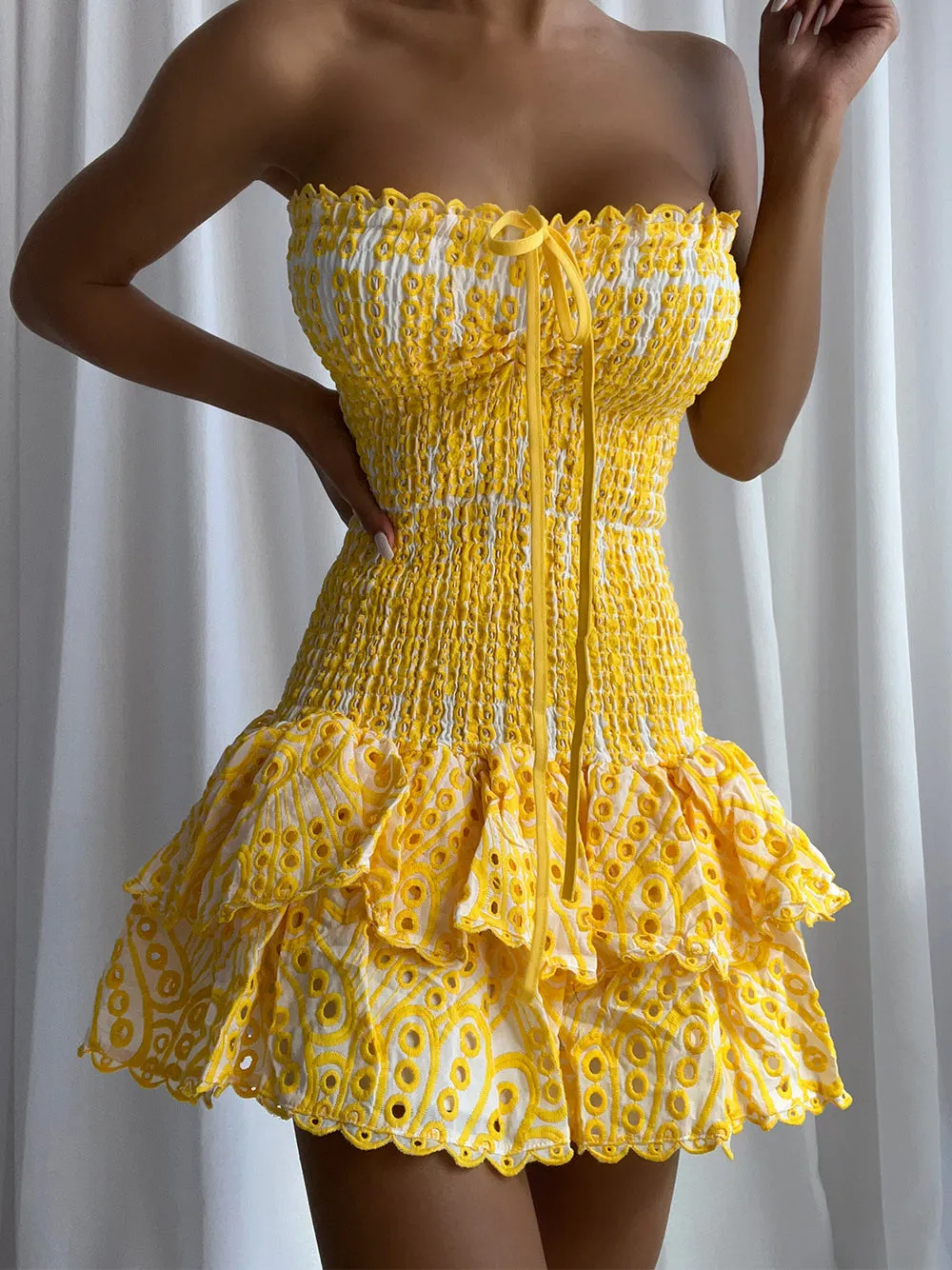 BIANNE Mini Dress in Yellow