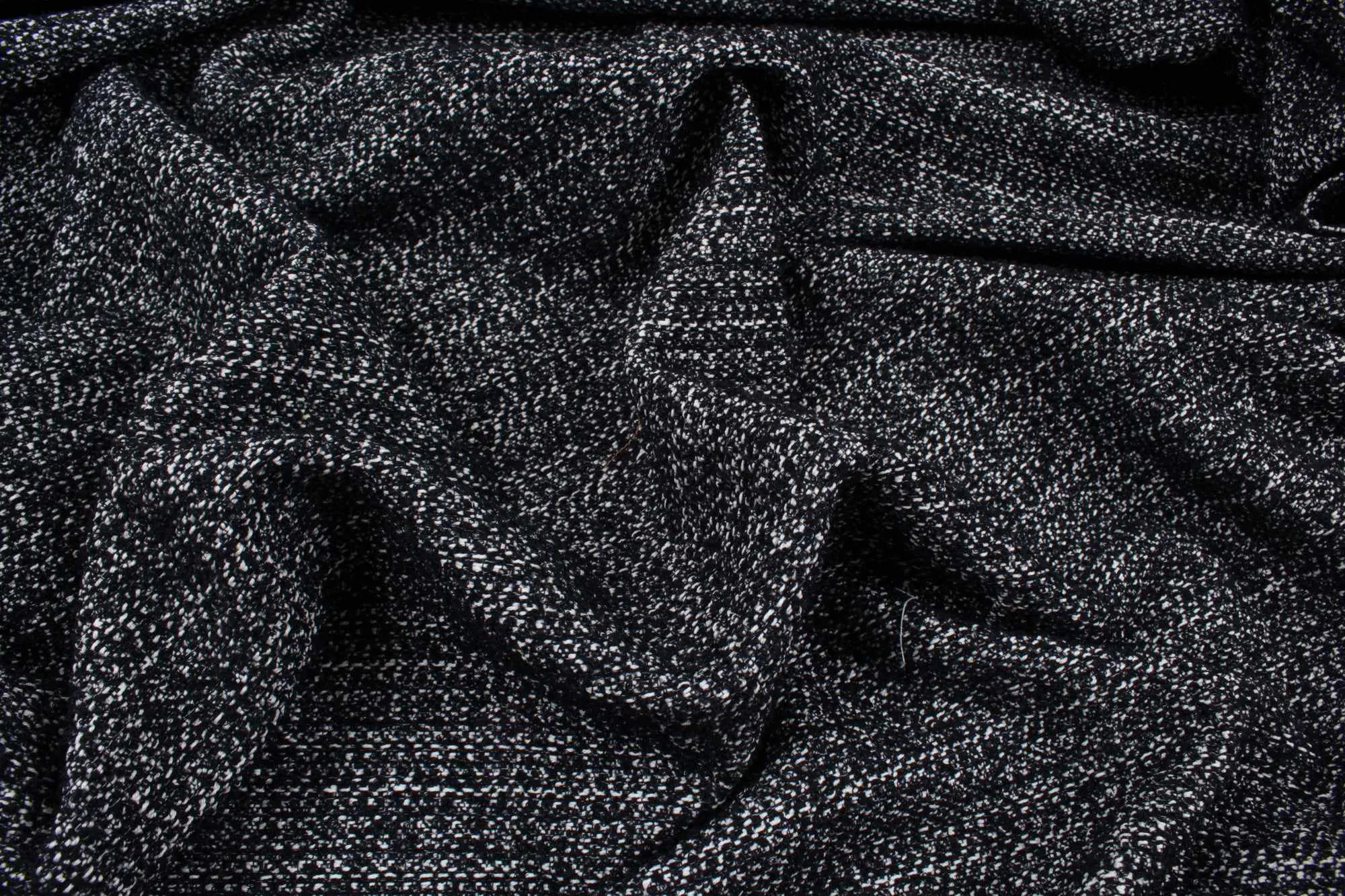 Bicolor Bouclé Tweed - Linen Blend Stretch (1 Meter Remnant)