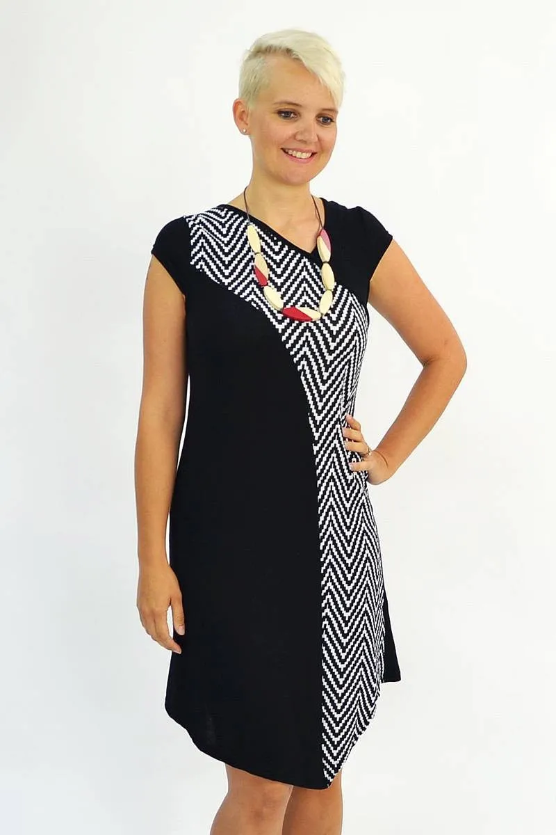 Black White Zig Zag Tunic