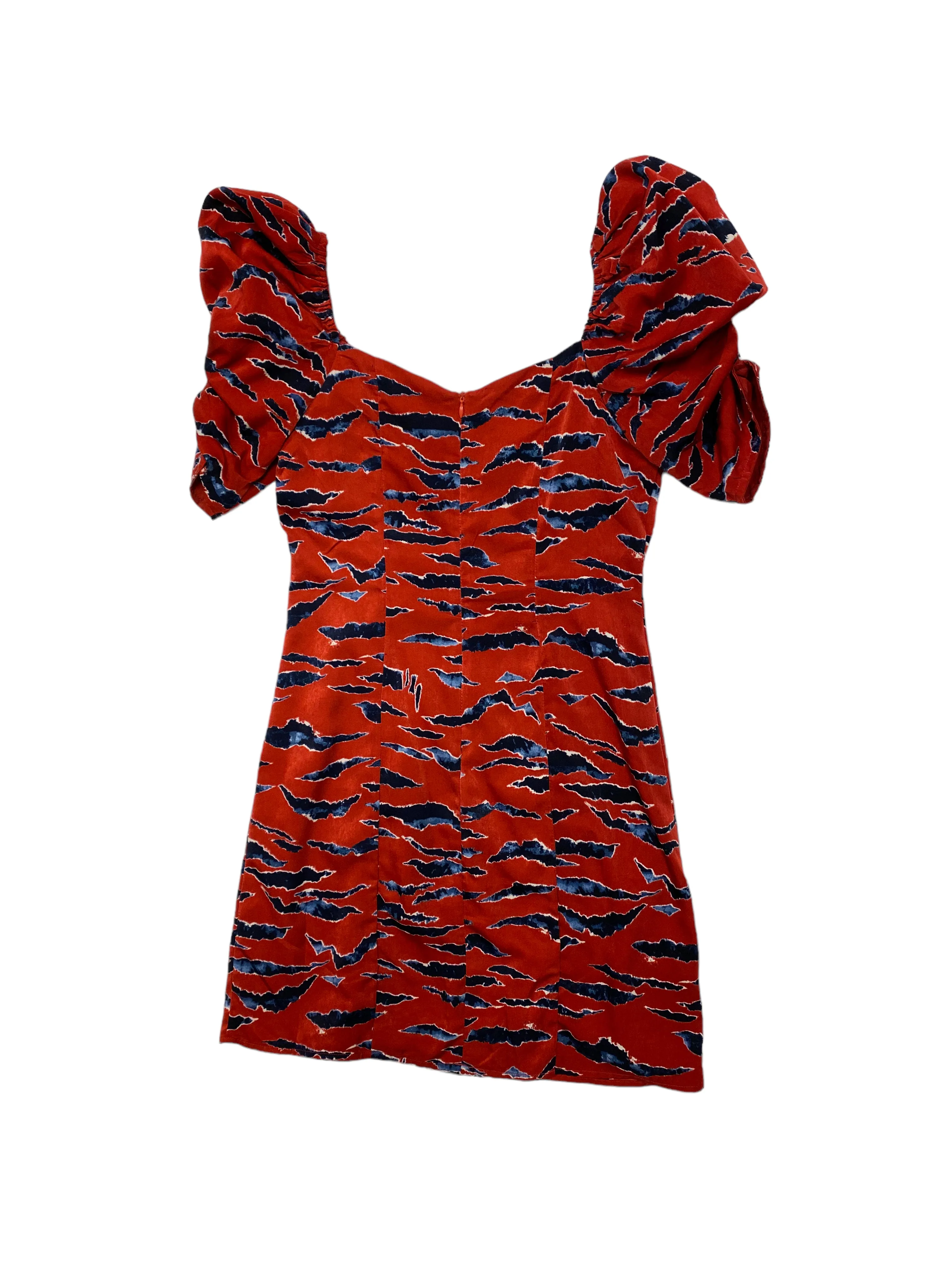 Blue & Red Dress Party Midi 4s13nna, Size S