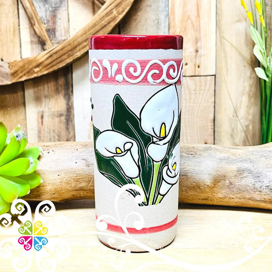 Calla Lilly Small Tall Vase - Mexican Home Decor