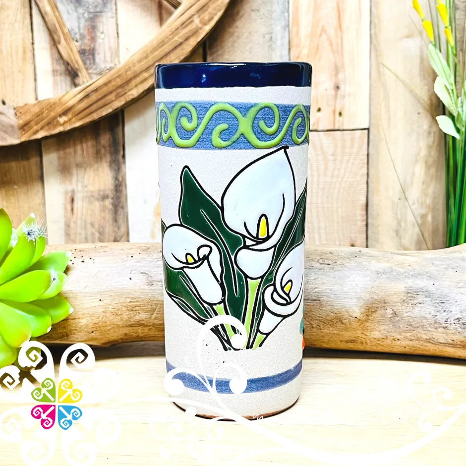 Calla Lilly Small Tall Vase - Mexican Home Decor