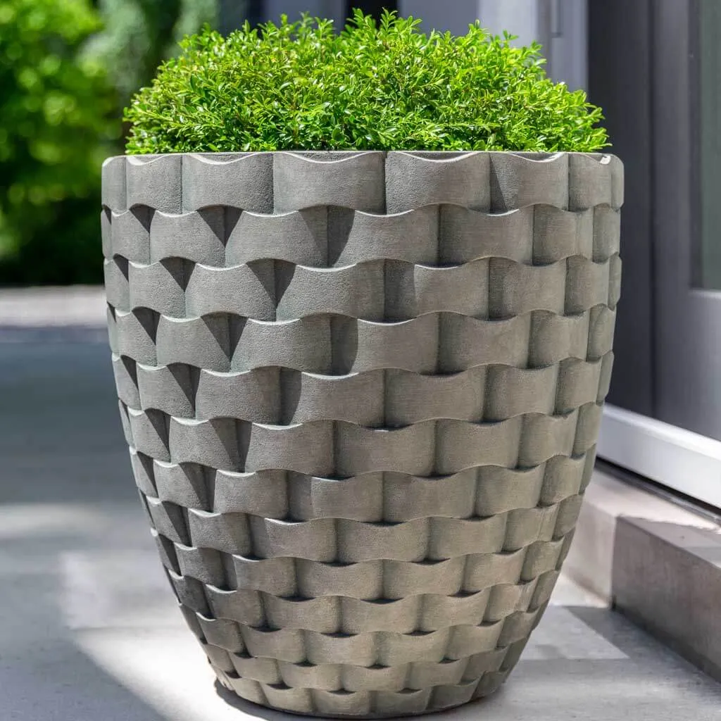 Campania International M Weave Tall Round Planter