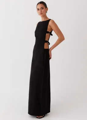 Cherish You Buckle Maxi Dress - Shadow