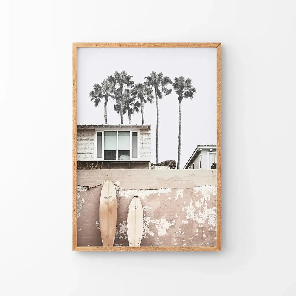 Coastal Surfing Lifestyle Print. Terracotta Surfboards