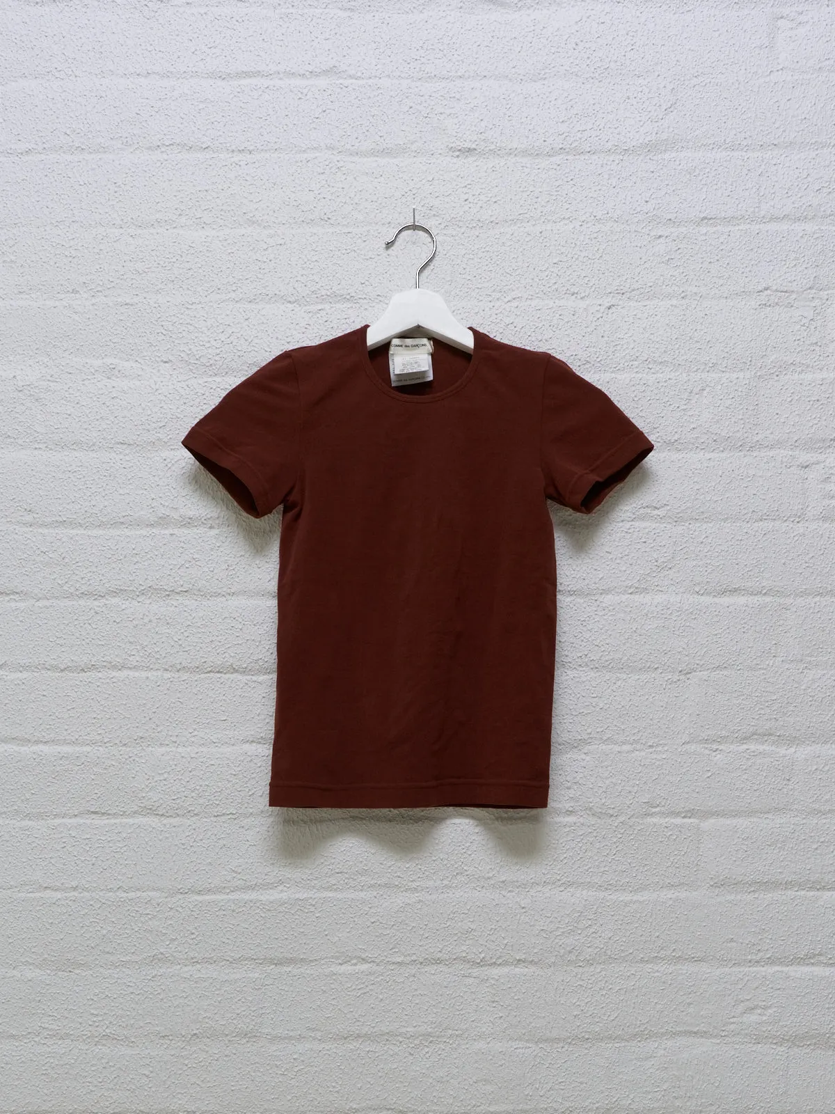 Comme des Garcons 1996 brown ultra stretch tshirt - womens S