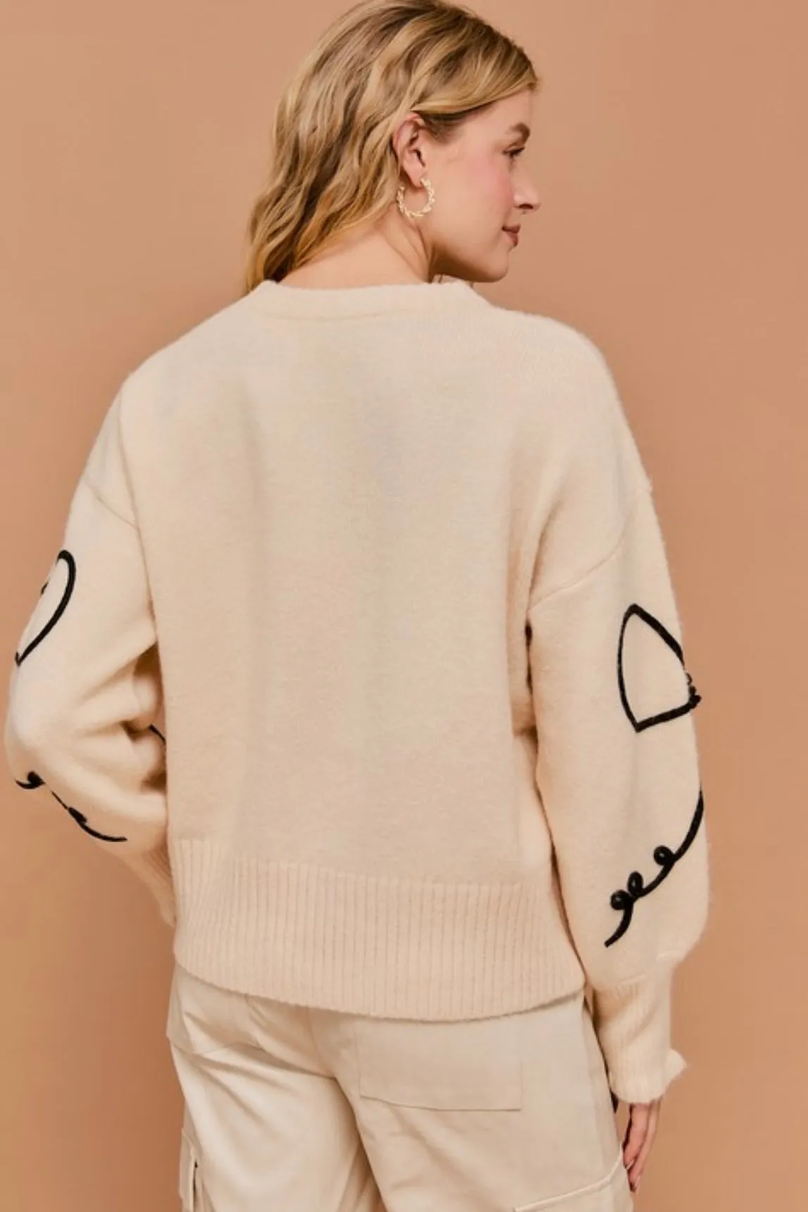 Cream Bow Sweater