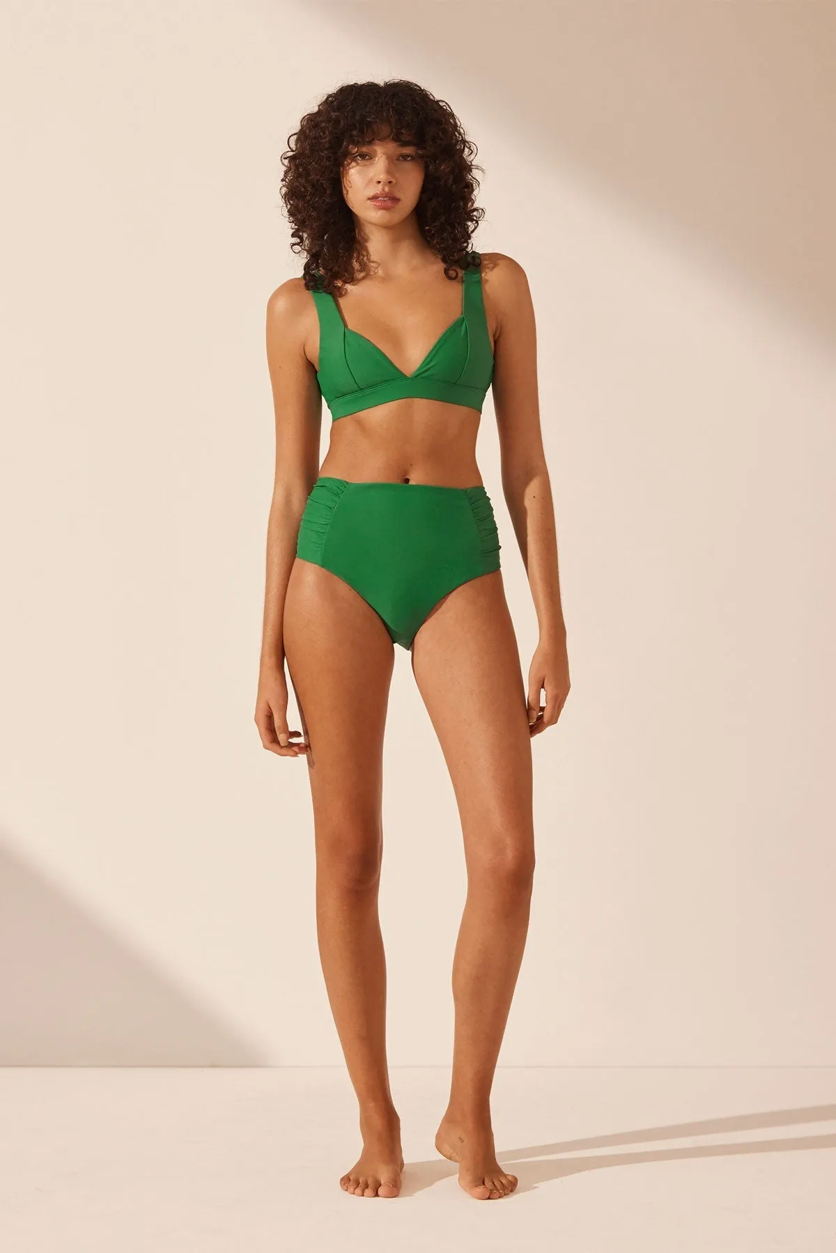 DAIQUIRI WIDE STRAP BIKINI TOP - TREE GREEN