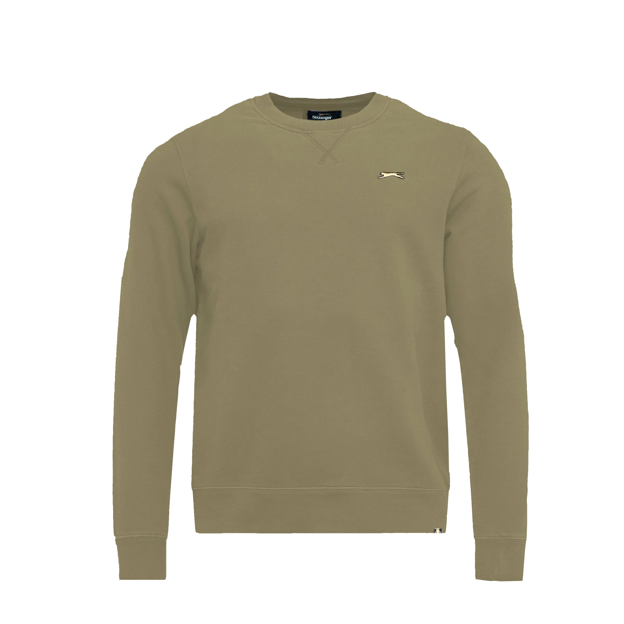 DENIS SOLID SWEATSHIRT CREW - OLIVIER GREEN