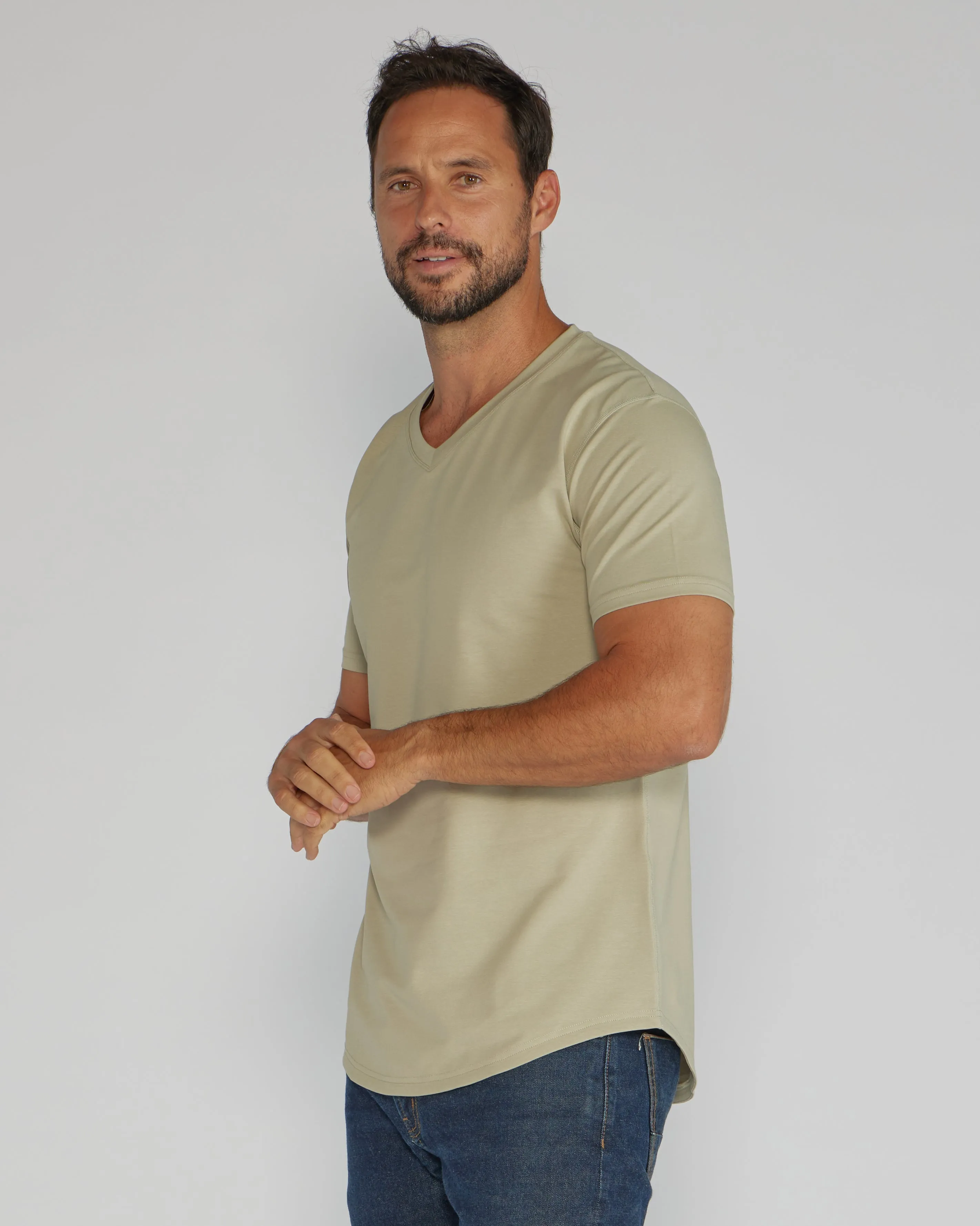 Drop-Cut V-Neck: LUX