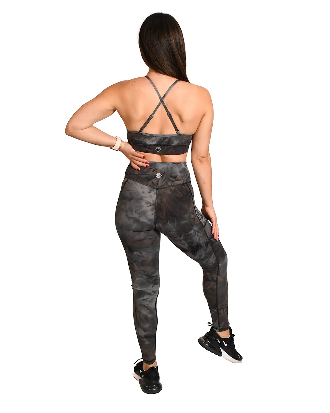 Effortless Vortex Pocket Leggings - Black Tie Dye