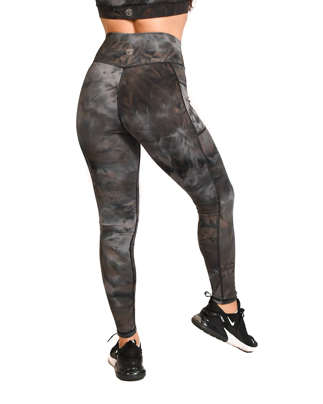 Effortless Vortex Pocket Leggings - Black Tie Dye