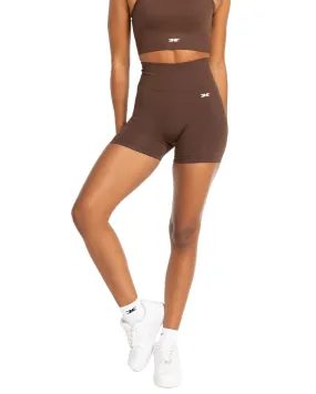 Elite Seamless V2 Shorts - Chocolate (Subtle Scrunch)