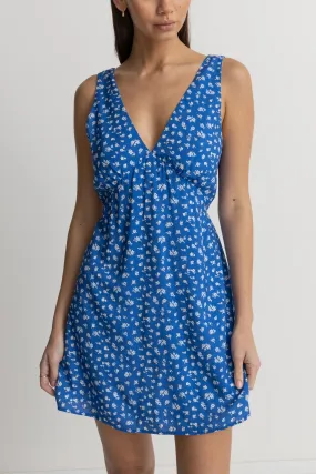 Elodie Floral Mini Dress Blue