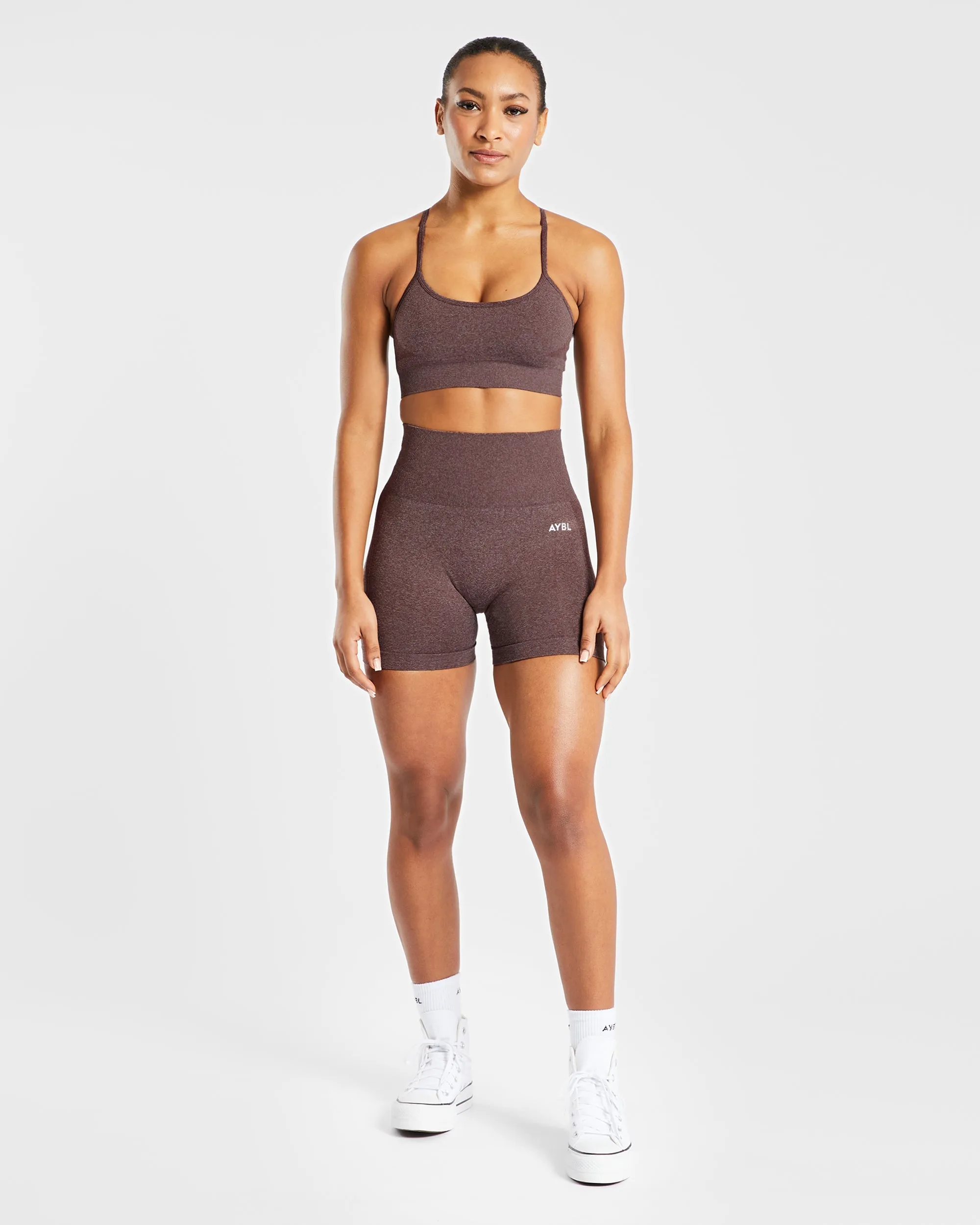 Empower Seamless Sports Bra - Brown Marl