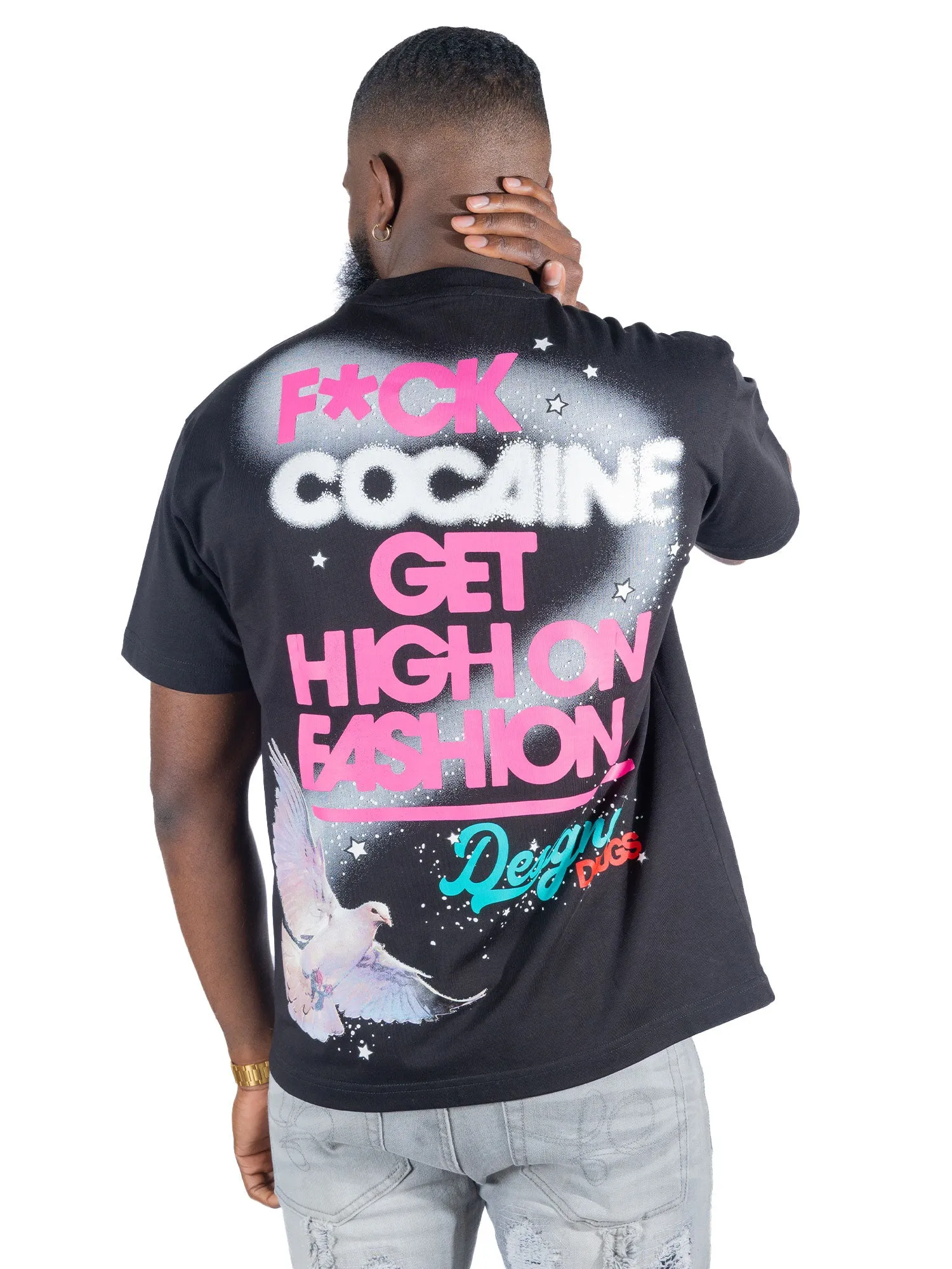 F153 NARCO Oversized Heavyweight Tee - Black