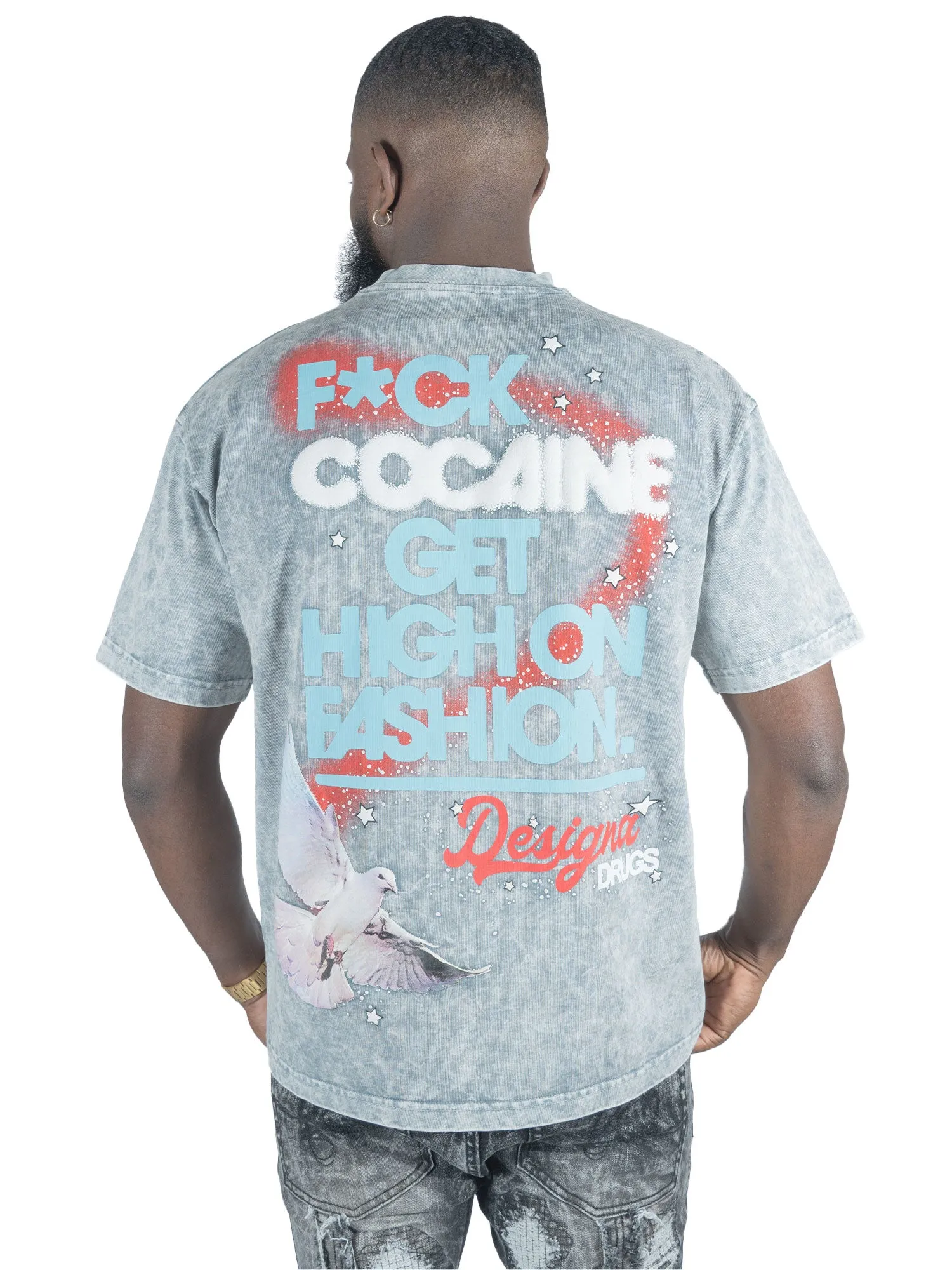 F153 NARCO Oversized Heavyweight Tee - Gray