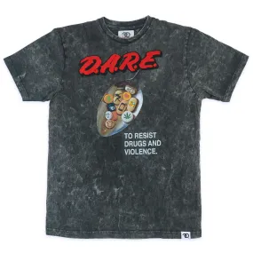 F184 DARE Acid Wash Tee - Black