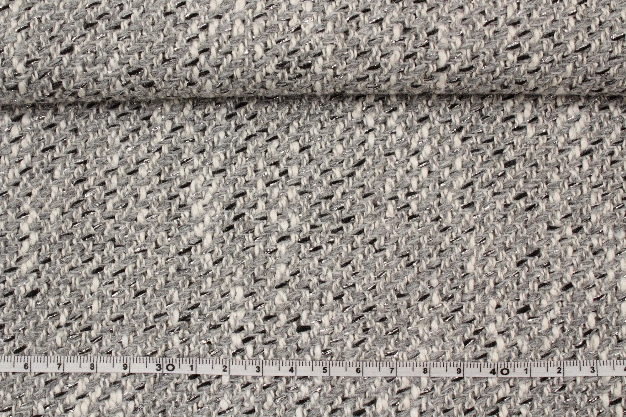 Grey Tweed - Lurex