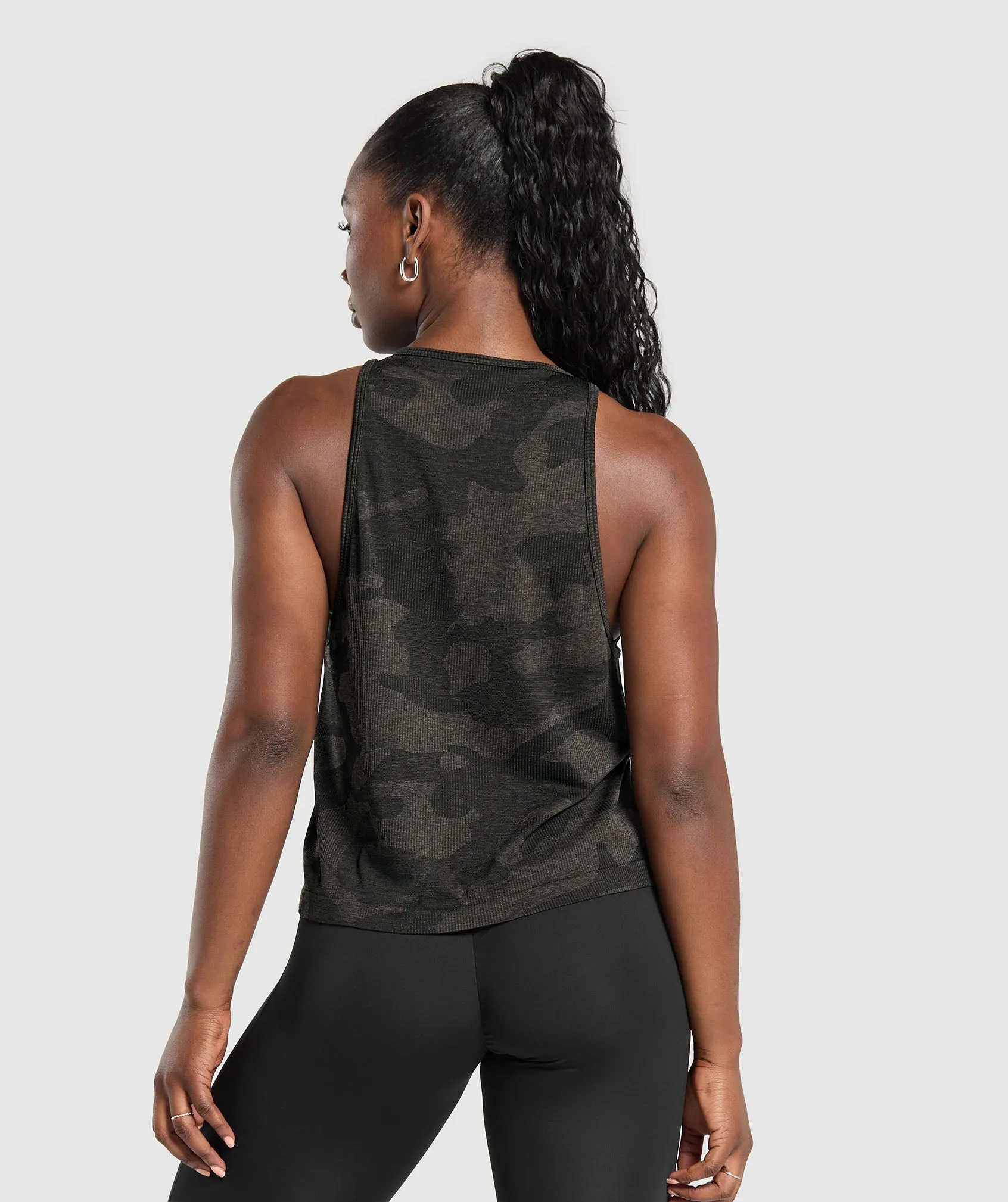 Gymshark Adapt Camo Seamless Tank - Black/Camo Brown