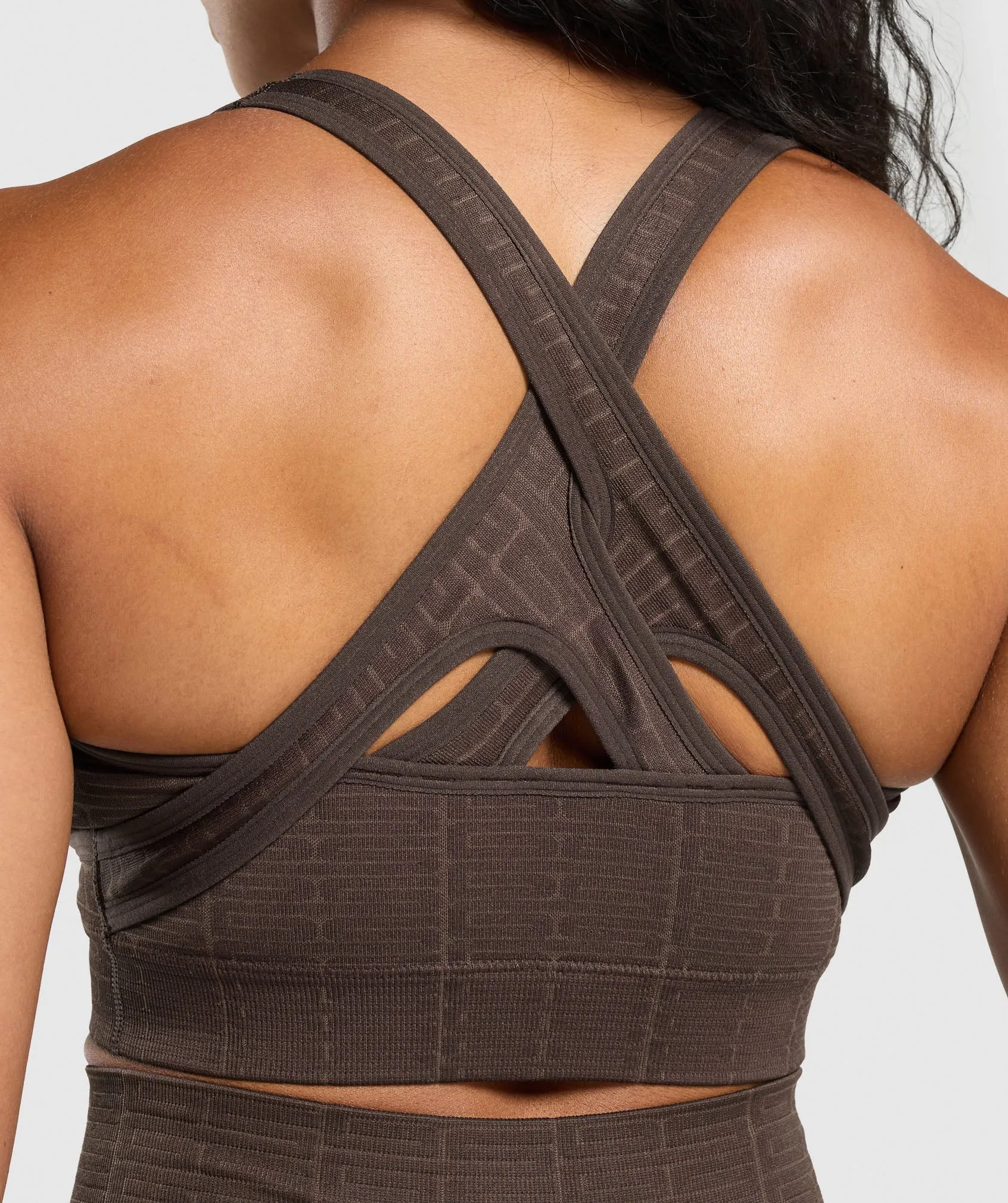 Gymshark Adapt Monogram Seamless Sports Bra - Brown