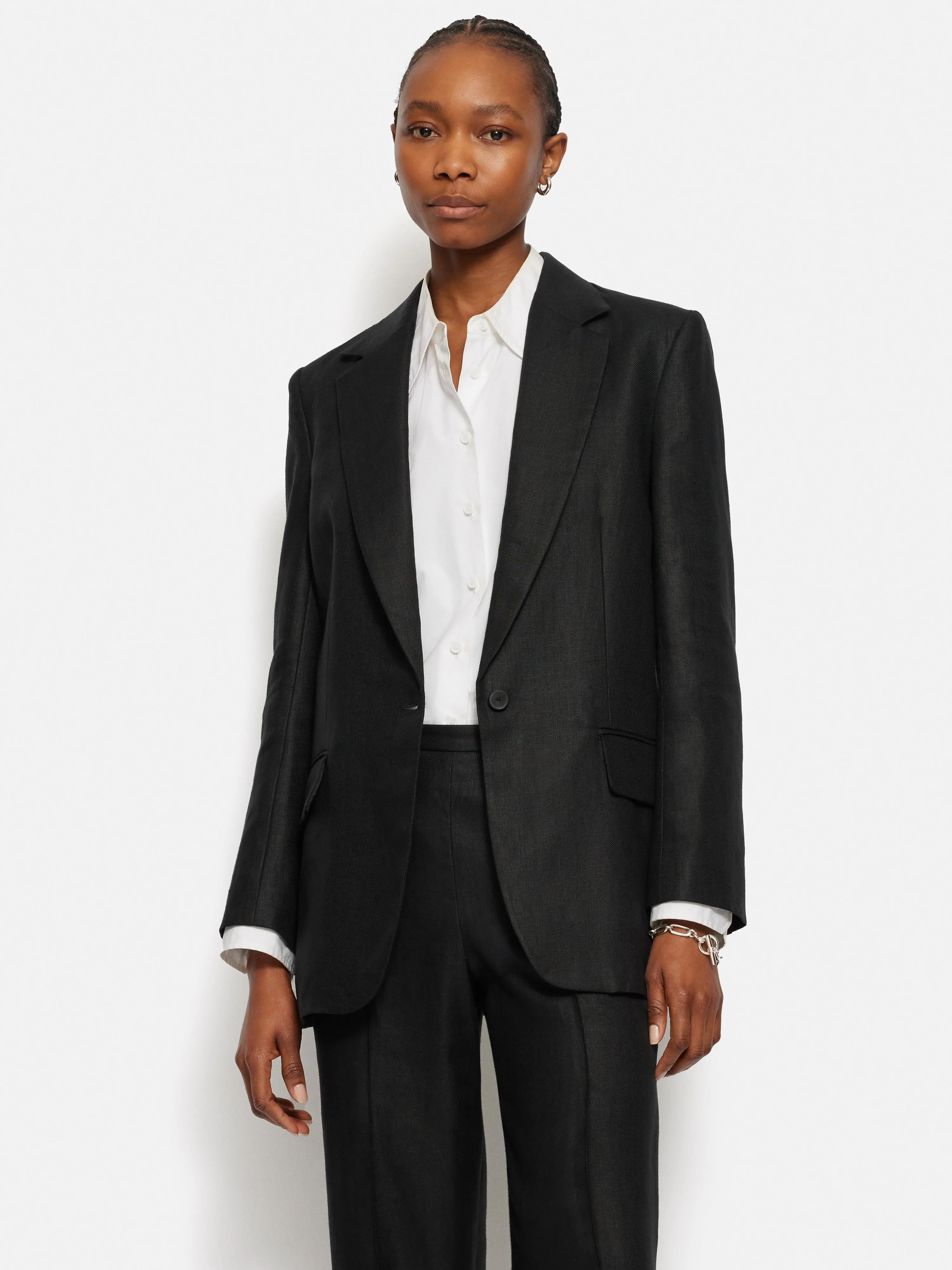 Irish Linen Twill Gibson Jacket | Black