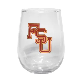 Logo Brands Vault Stacked FSU 16oz Curved Glass