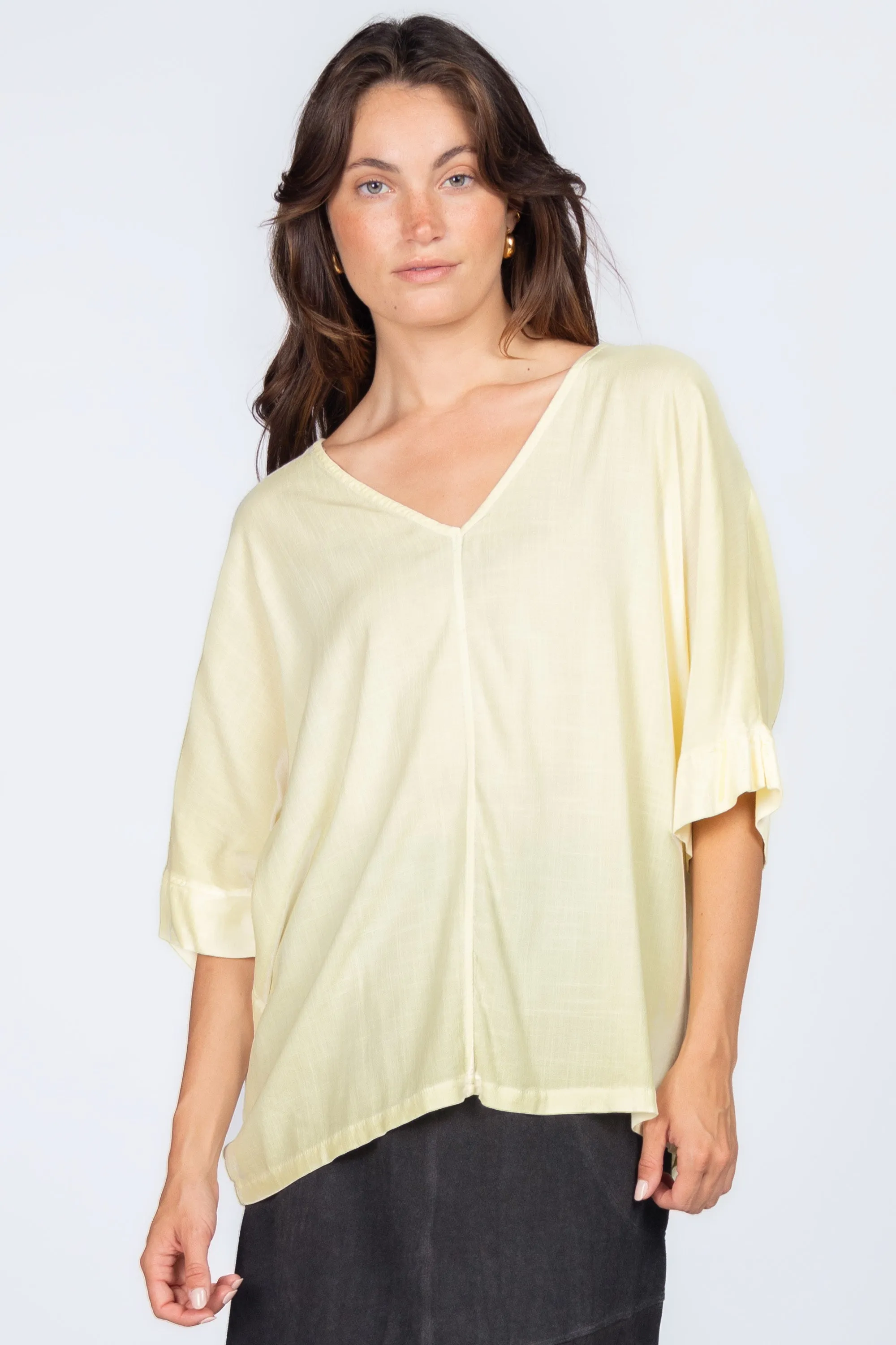 Loose Fit V-Neck Top