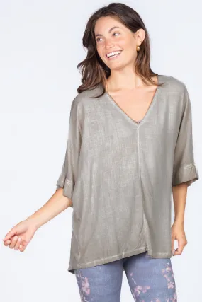 Loose Fit V-Neck Top