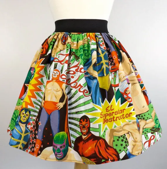 Lucha Libre Luchador Folklorico Skirt #AP782