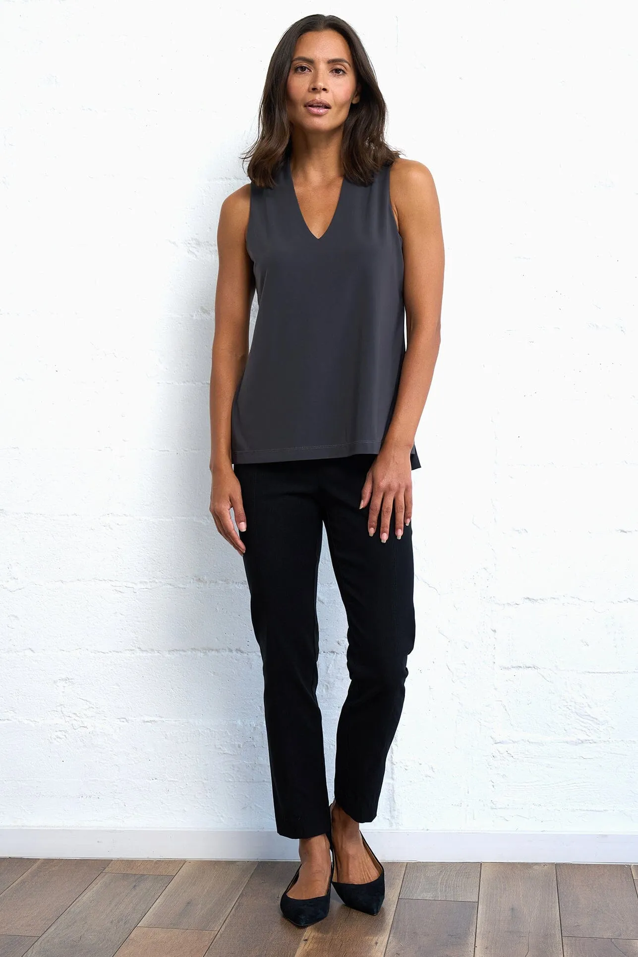 Luxe Stretch Sleeveless V-Neck