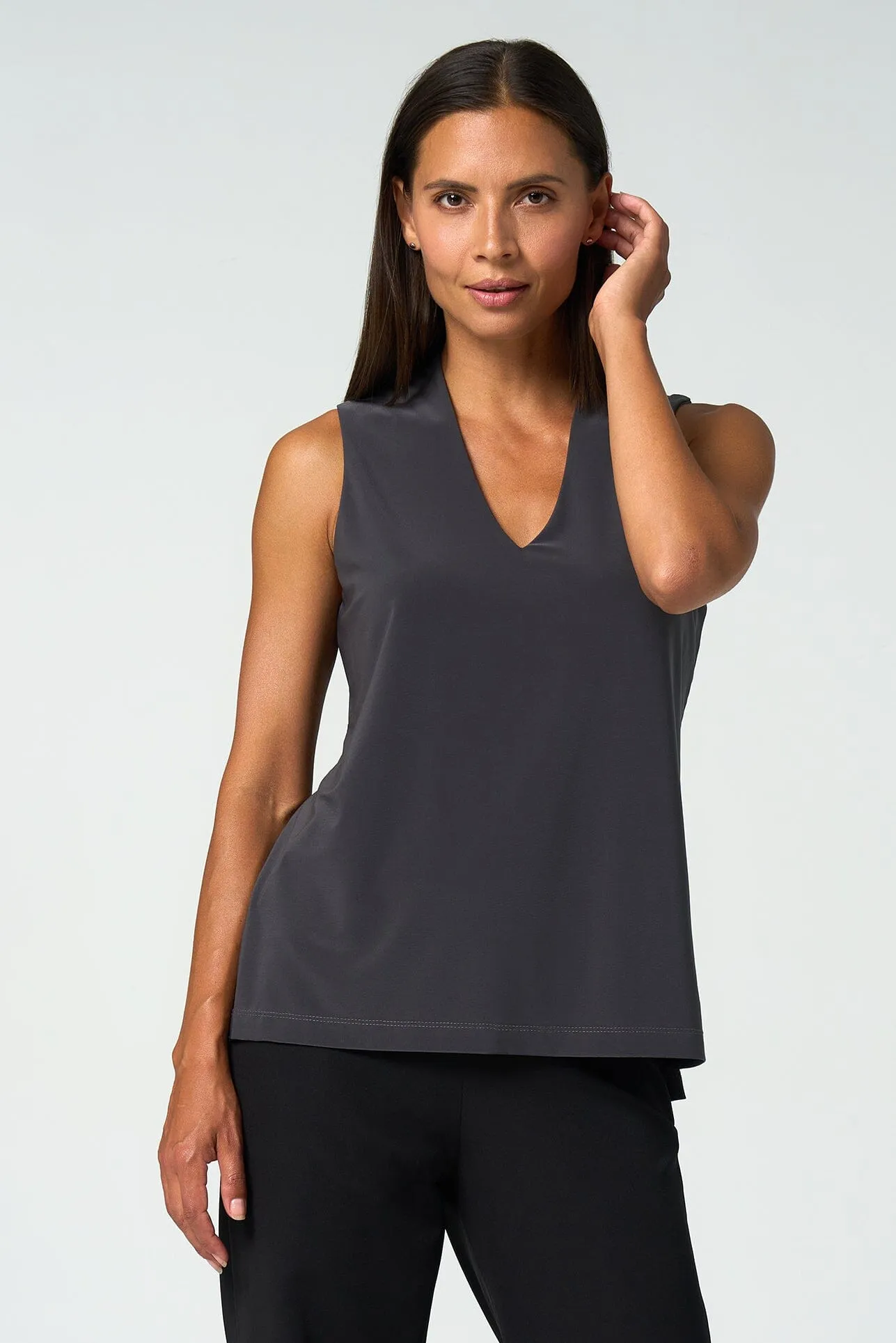 Luxe Stretch Sleeveless V-Neck