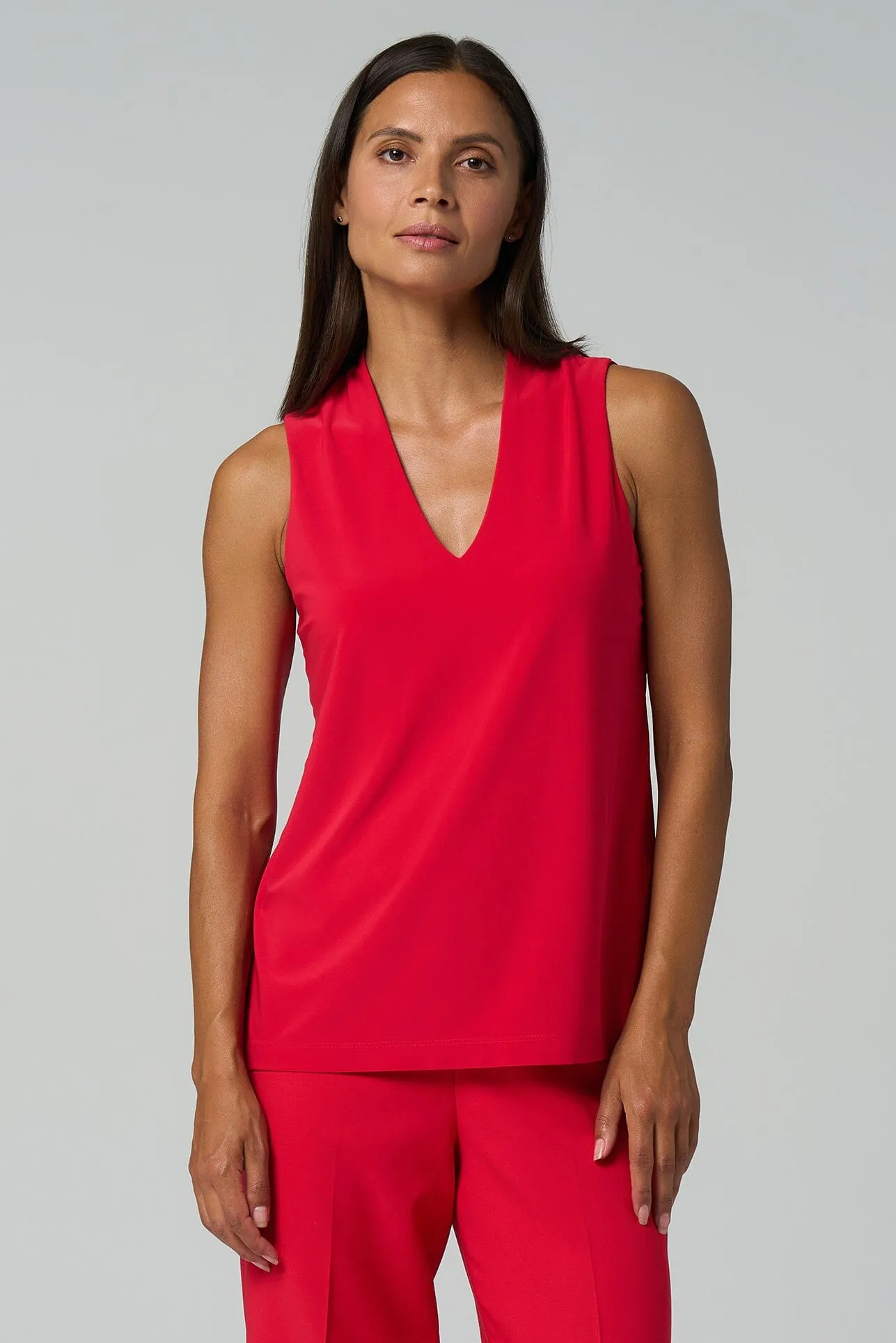 Luxe Stretch Sleeveless V-Neck